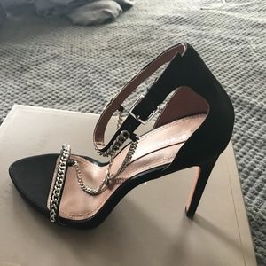 BCBG Ella Satin Stiletto Heels
